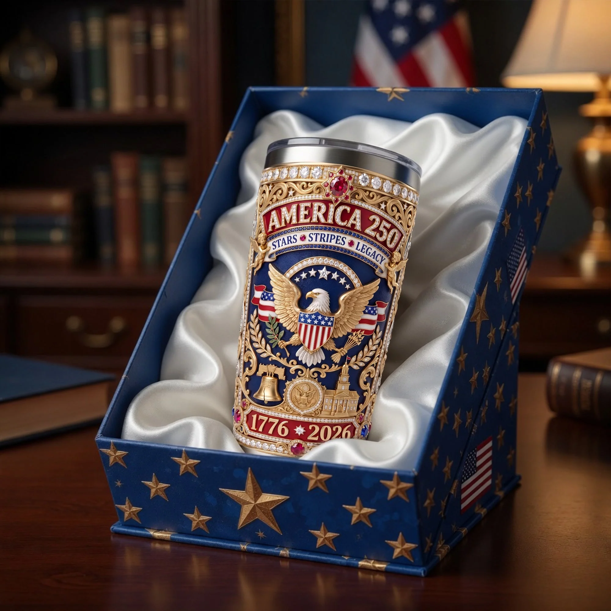 America 250th Anniversary - Personalized Tumbler - Gift For Patriotic - Image 3