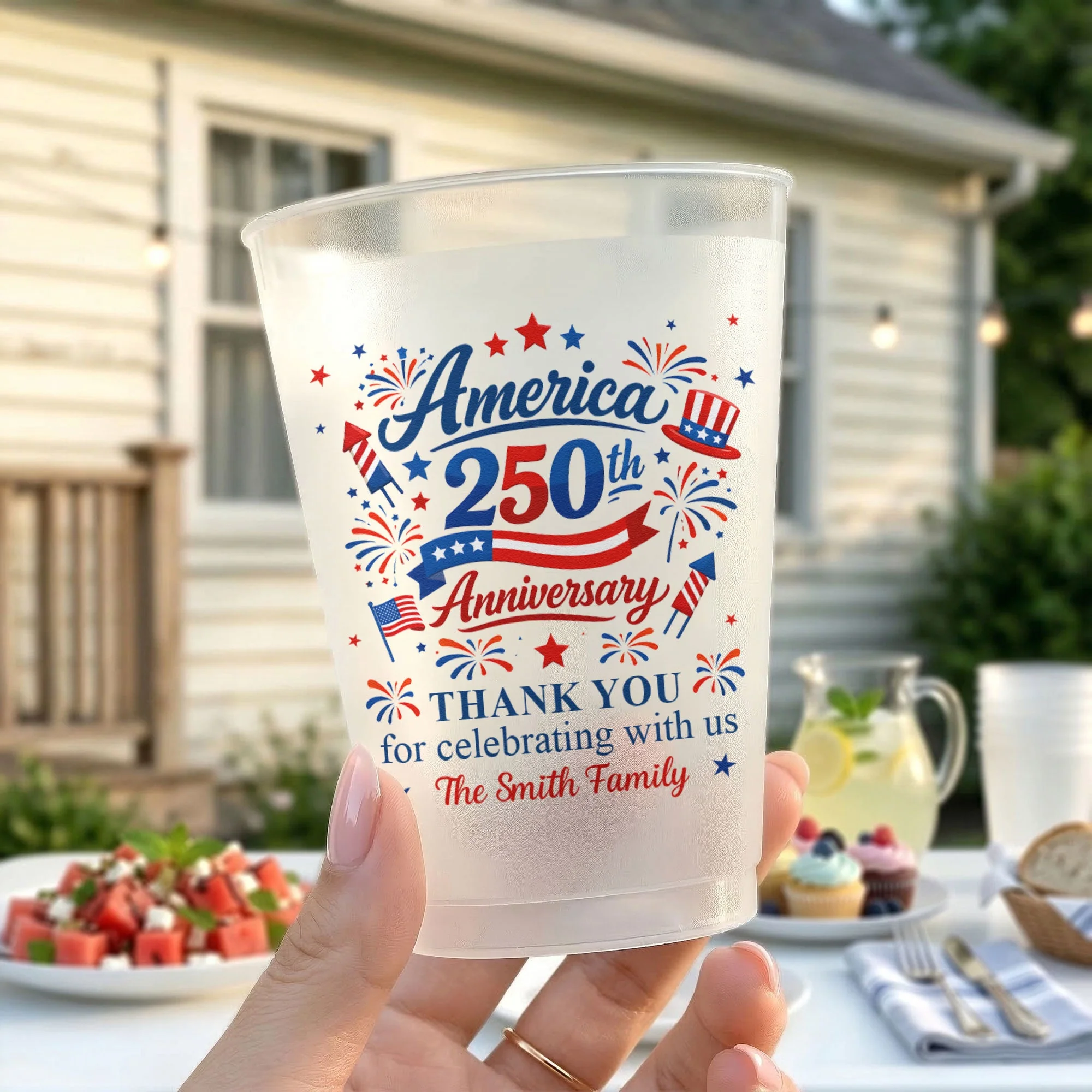 America 250th Anniversary Thank You For Celebrating With Us - Personalized Cups - Gifts For Patriotic Family - Image 3