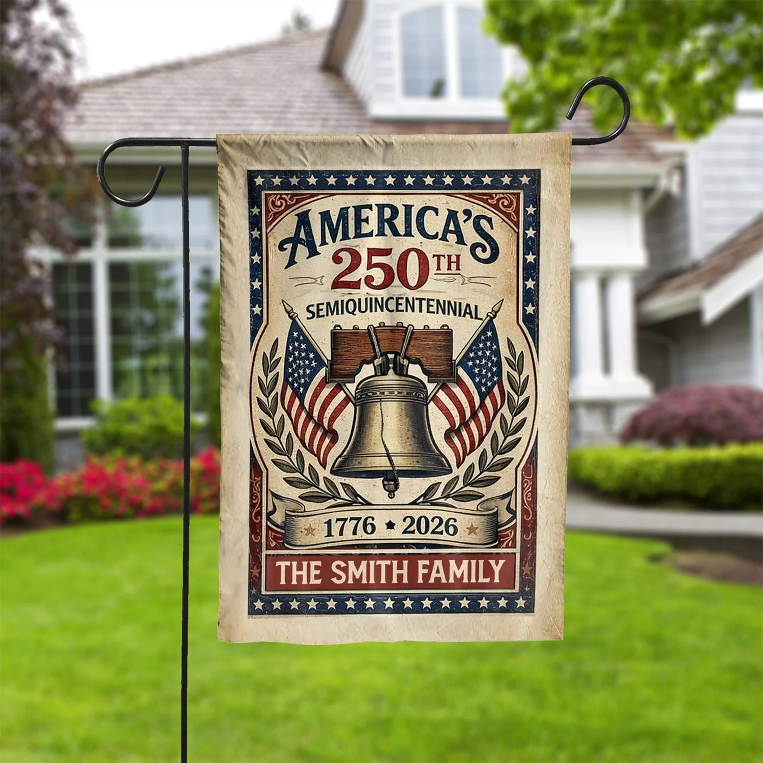 America 250th Semiquincentennial - Personalized Flag - Patriotic Gift For Family, American Christian | HN02 - Image 2
