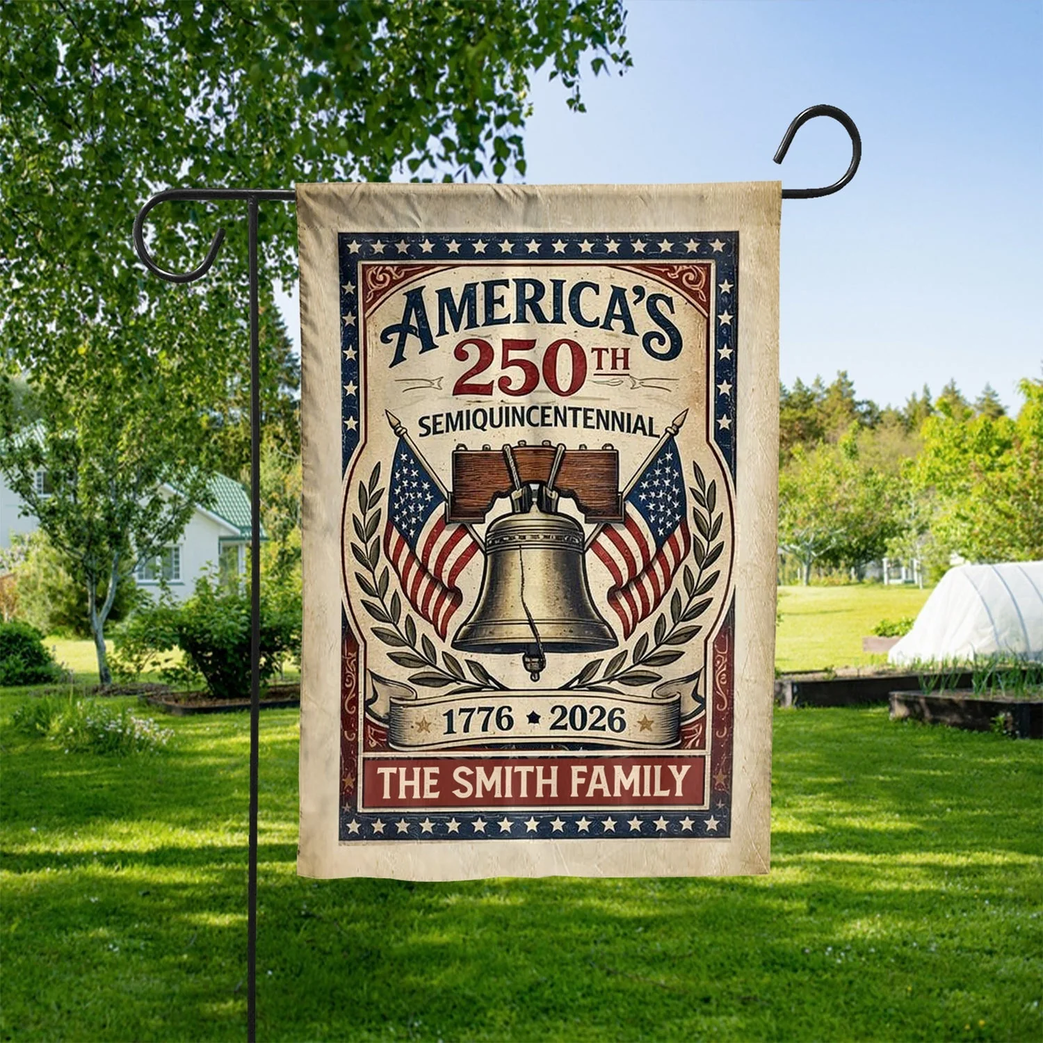 America 250th Semiquincentennial - Personalized Flag - Patriotic Gift For Family, American Christian | HN02 - Image 3
