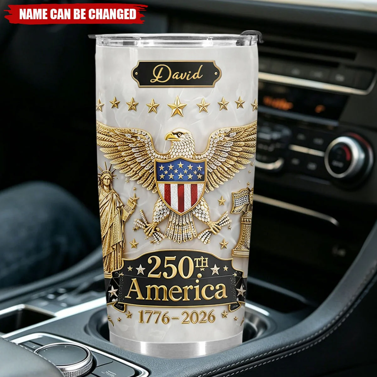America Eagle 250th Anniversary  - Personalized Tumbler - Gift For Patriots - Image 2
