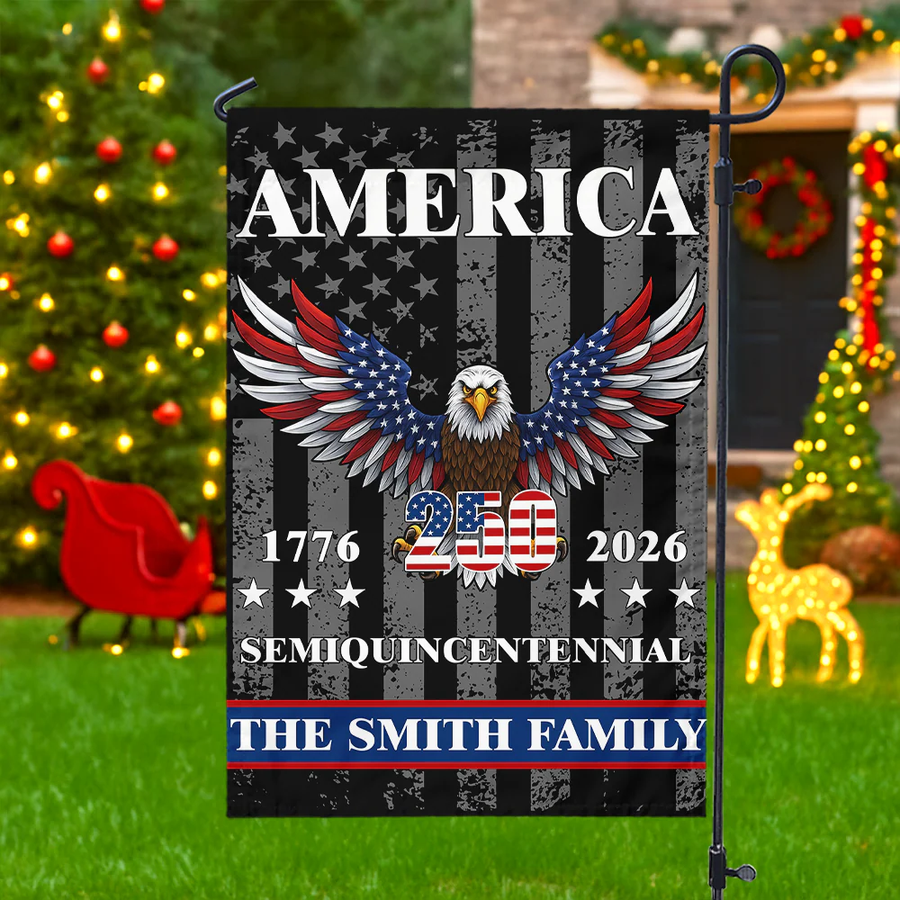 America Eagle 250th Anniversary Semiquincentennial 1776-2026 - Personalized Flag - Patriotic Gift For Family HN02 - Image 2