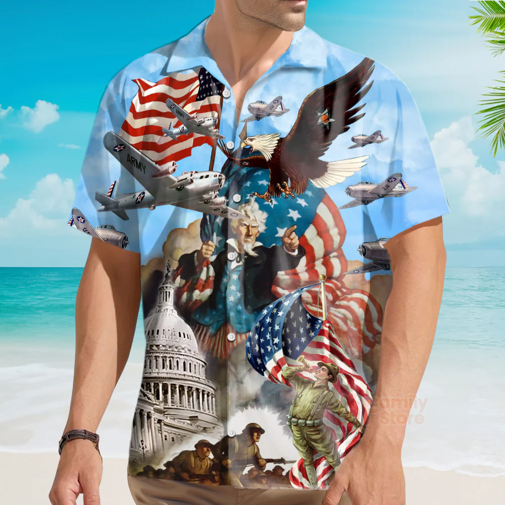 America War And Peace Hawaiian Shirt - Image 3