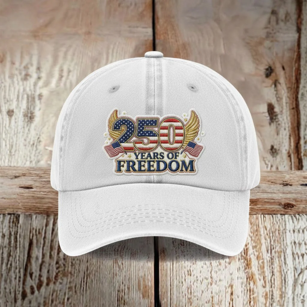American 250th Anniversary - Embroidered Cap - Gift For Patriotic, Veteran HN02