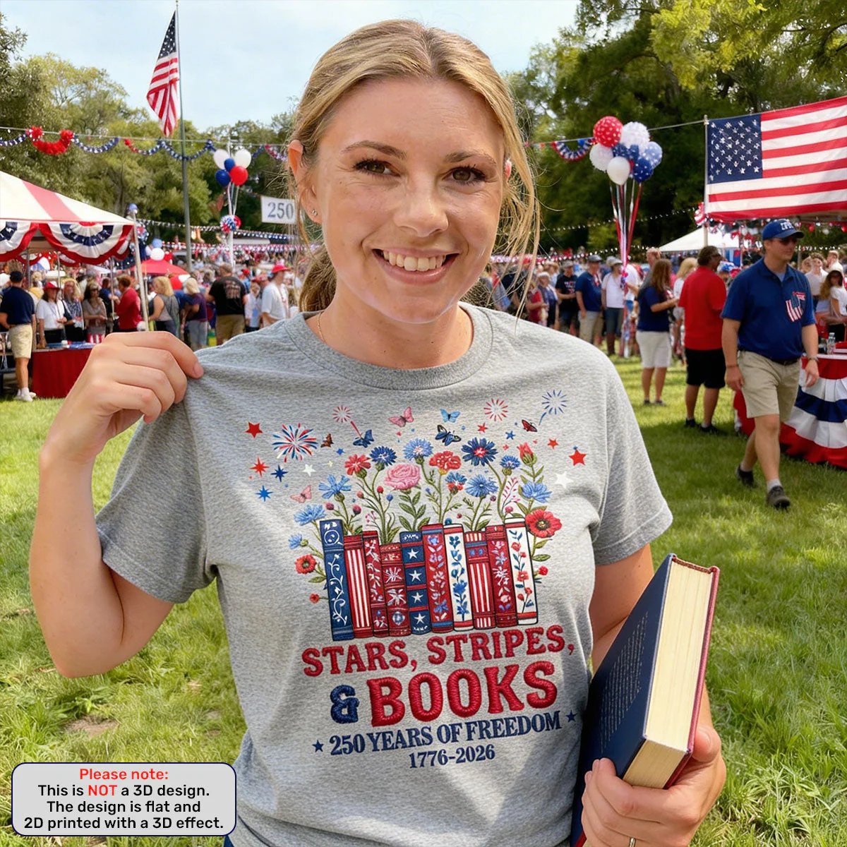 American 250th Book Lovers - Personalized Shirt - Image 4