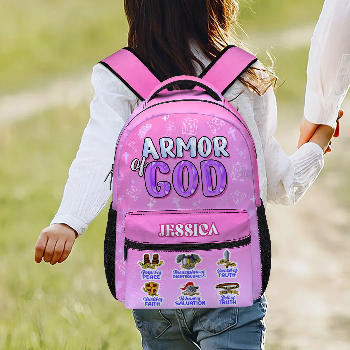 Armor of God Bible Verse School Bag - Personalized Backpack - Gift For Kids TD118 - Image 8