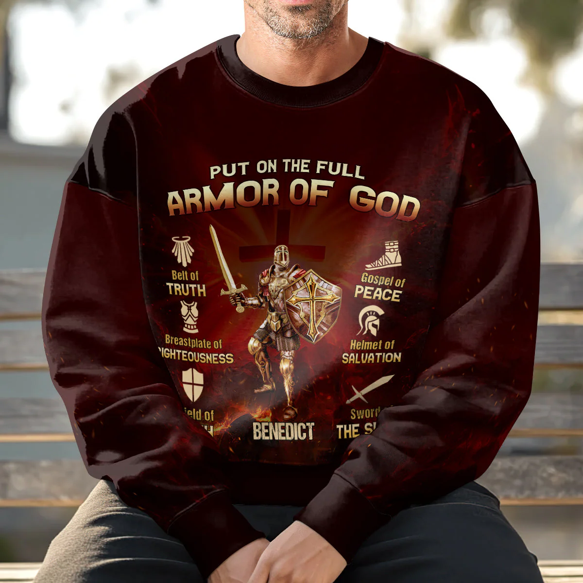 Armor Of God - Personalized AOP Sweatshirt TD118 - Image 2