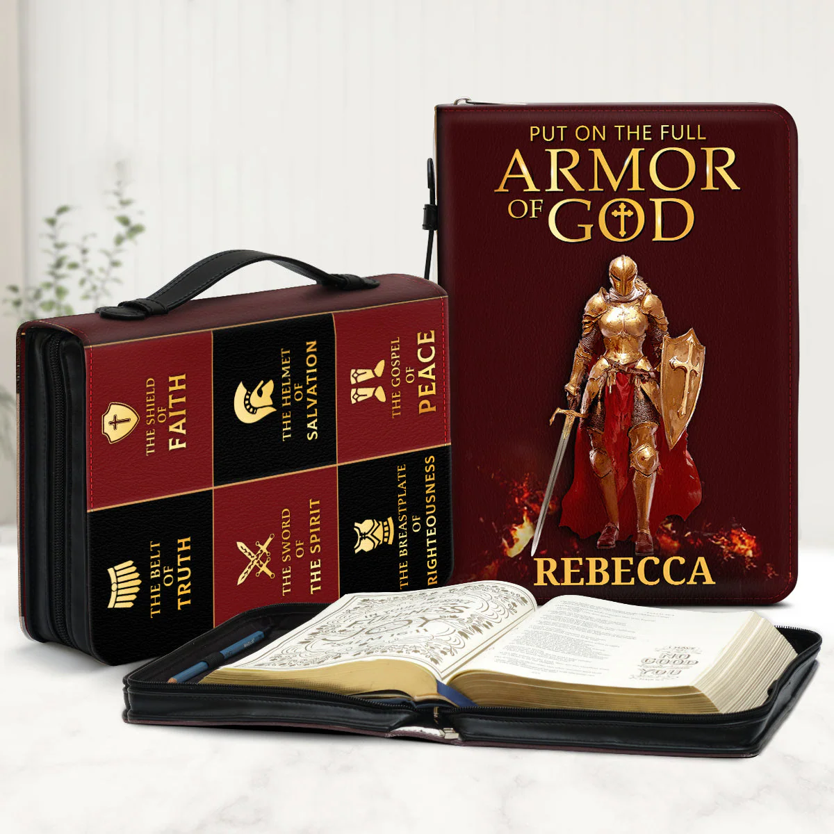 Armor Of God - Personalized Bible Cover - Christian Gifts For Women TD118