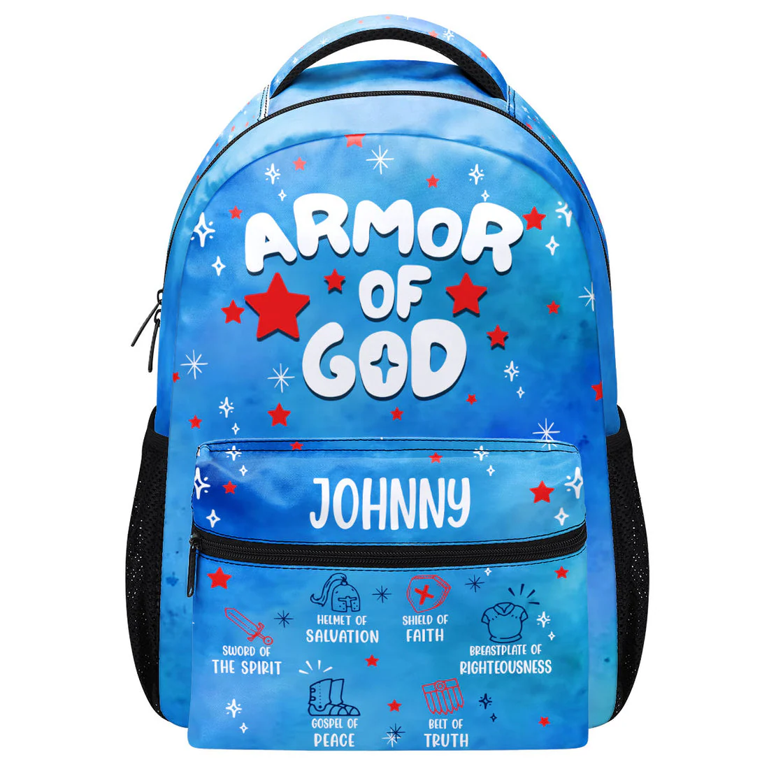 Armor Of God - Personalized Canvas Backpack - Back To School Gift For Kids