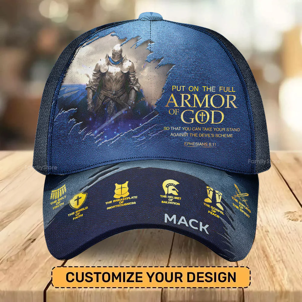 Armor Of God - Personalized Classic Cap - Gift for Men, Dad, Grandpa, Husband - NH96 - Image 4