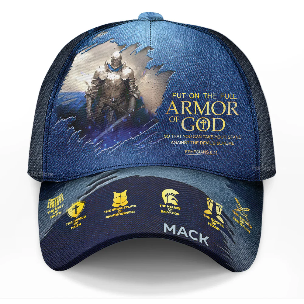 Armor Of God - Personalized Classic Cap - Gift for Men, Dad, Grandpa, Husband - NH96 - Image 5