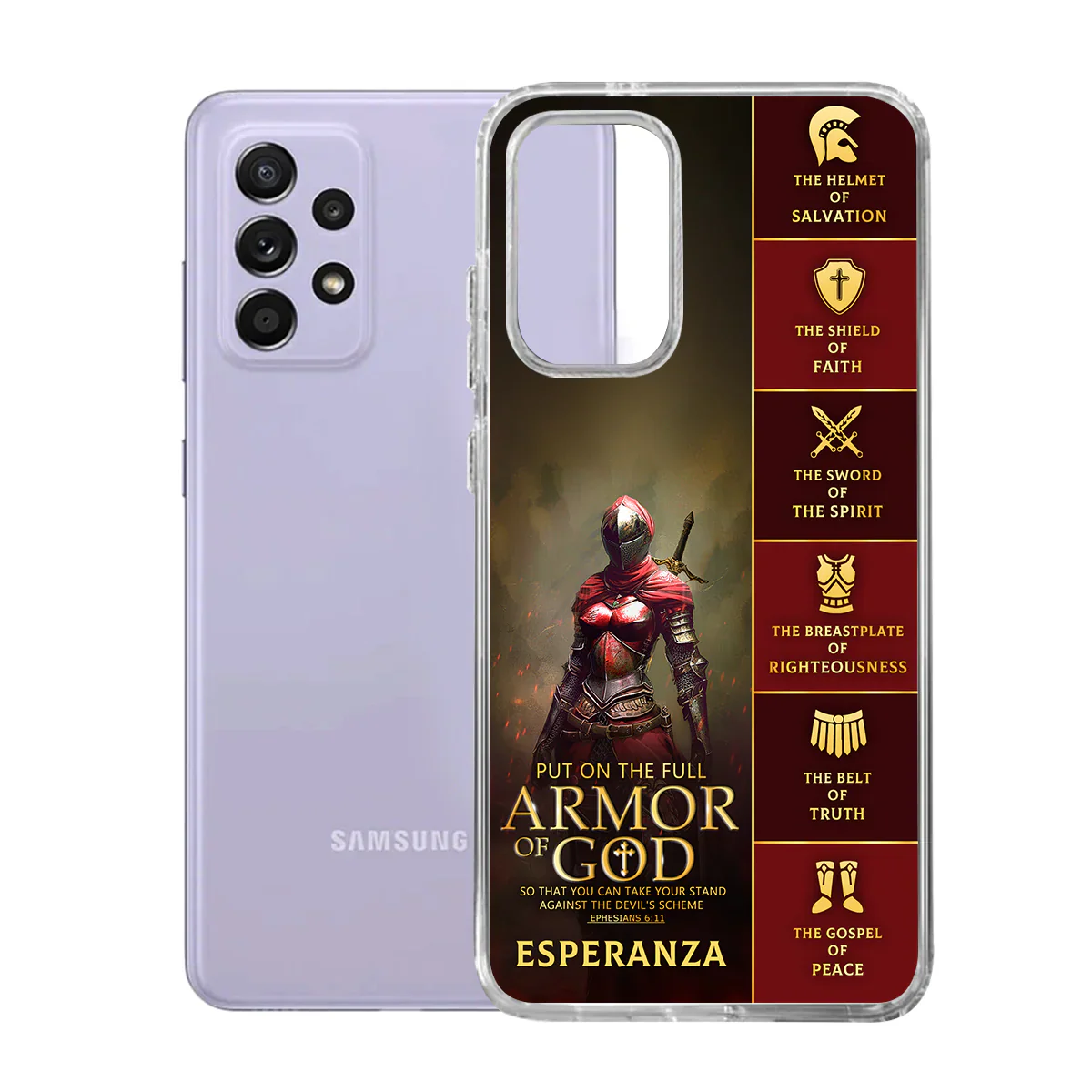 Armor Of God | Personalized Clear Silicone Phone Case - Image 6