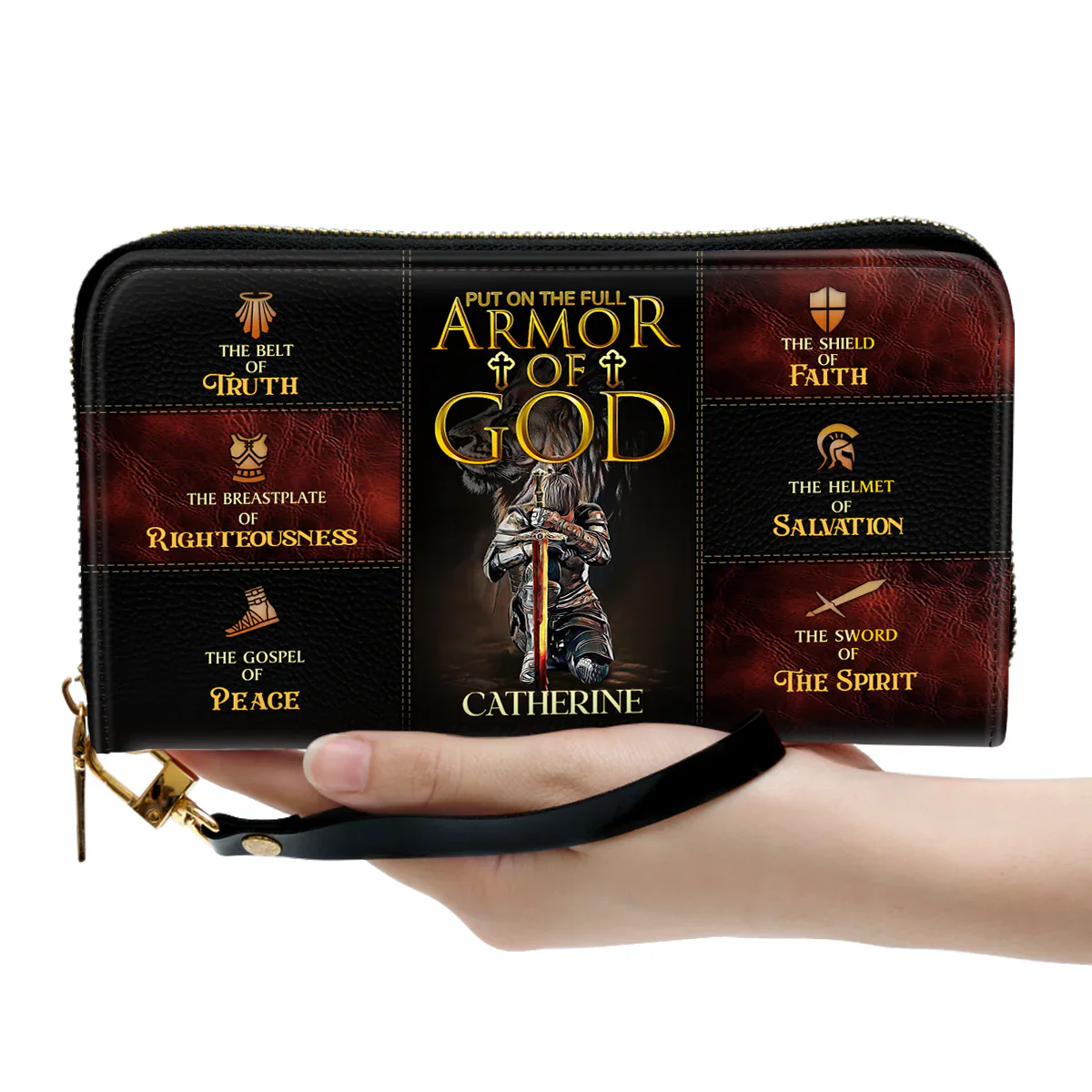 Armor Of God - Personalized Leather Wallet - Image 3