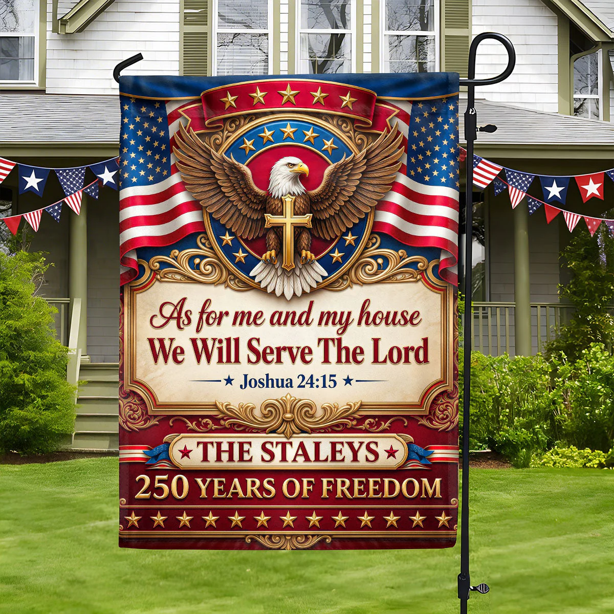 As For Me And My Family - Personalized Flag - Gift For Patriots - Image 2