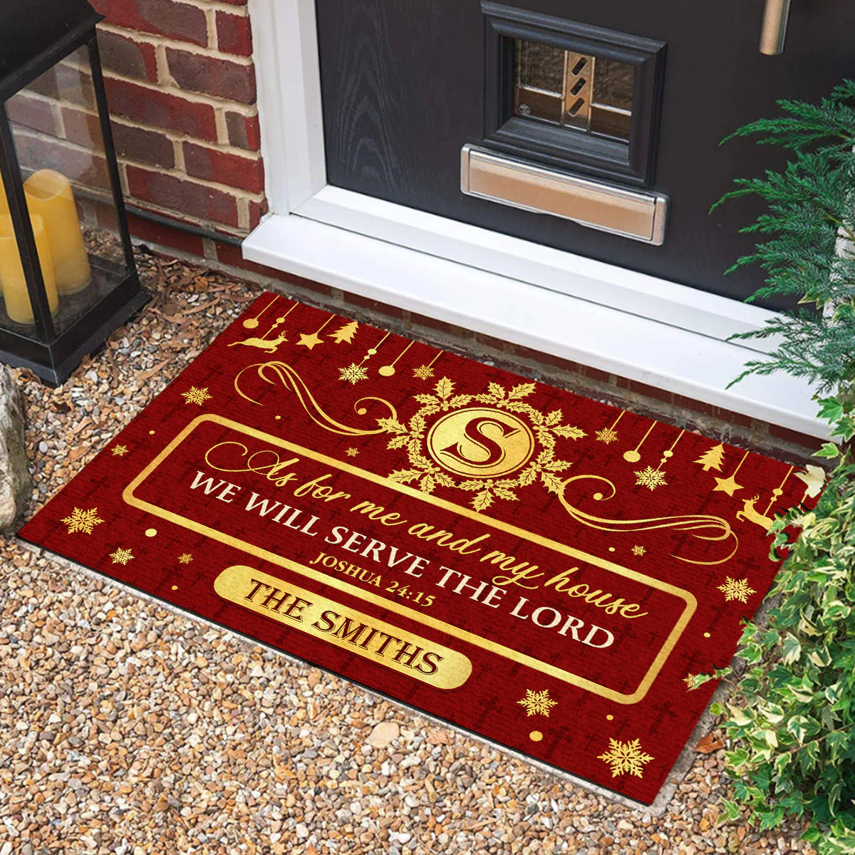 As For Me And My House We Will Serve The Lord - Personalized Doormat - Gift For Christmas TD118