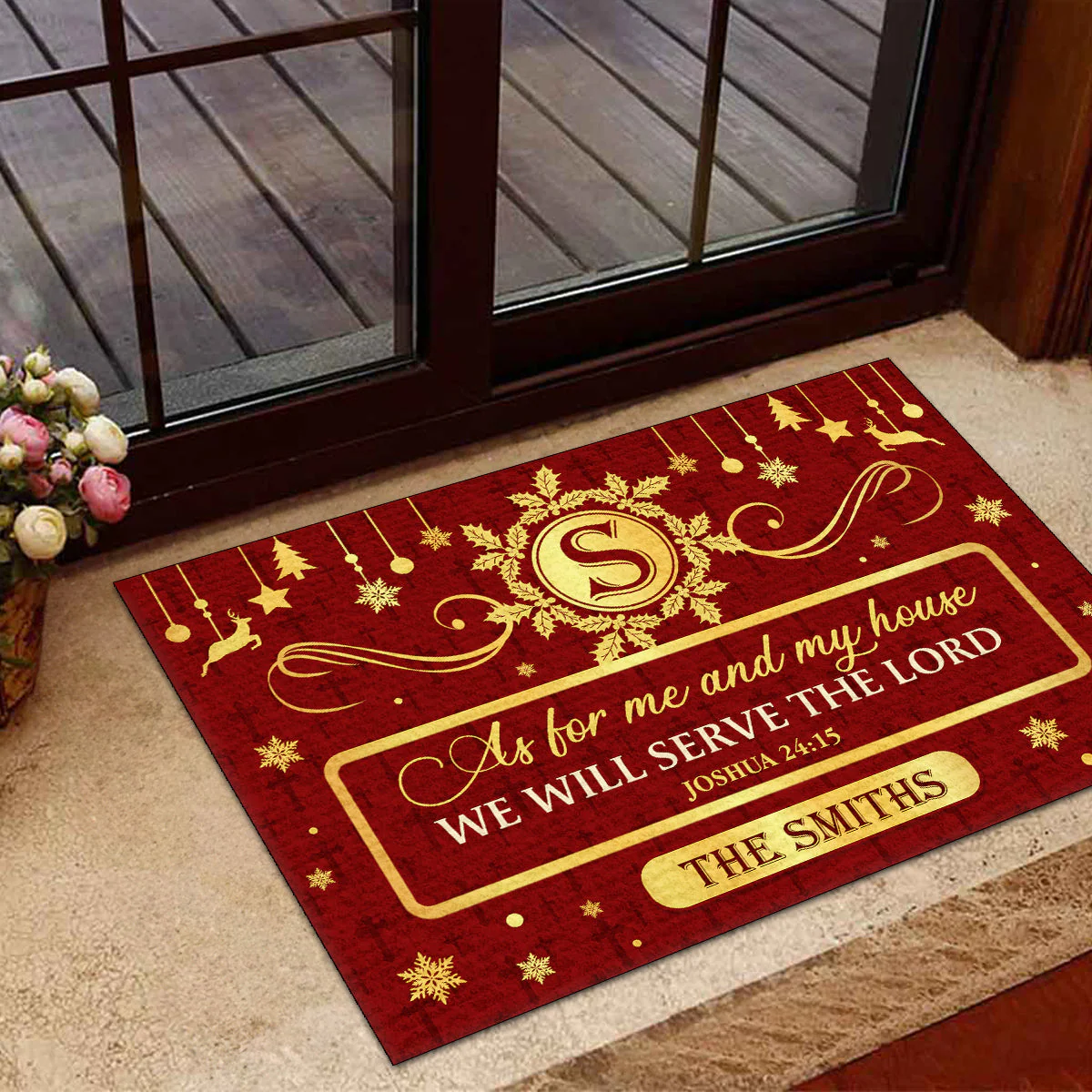 As For Me And My House We Will Serve The Lord - Personalized Doormat - Gift For Christmas TD118 - Image 5