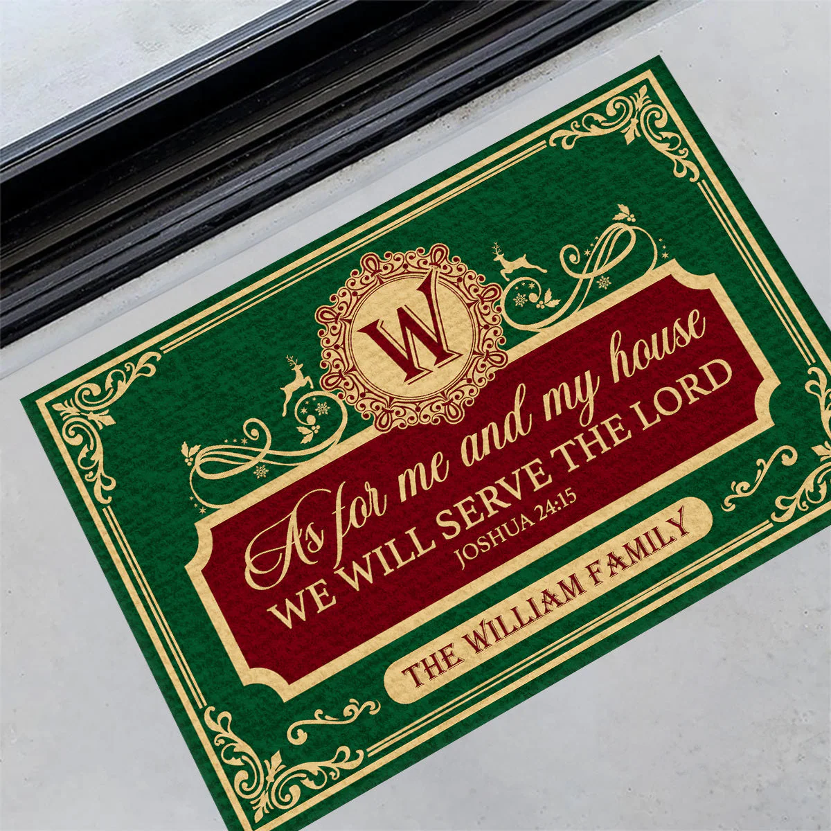 As For Me And My House We Will Serve The Lord - Personalized Doormat - Gift For Family HL128 - Image 4