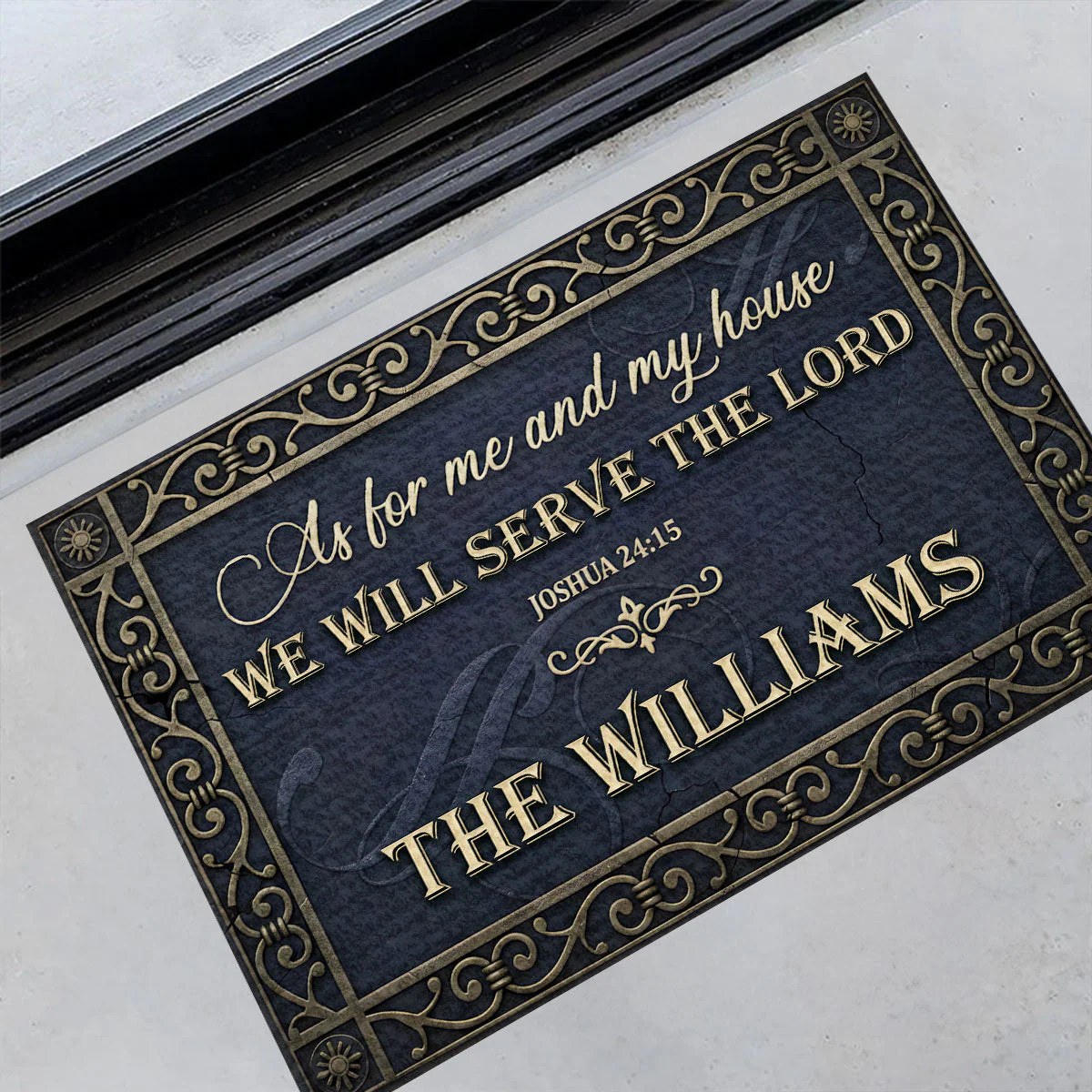 As For Me And My House We Will Serve The Lord - Personalized Doormat HL128 - Image 4