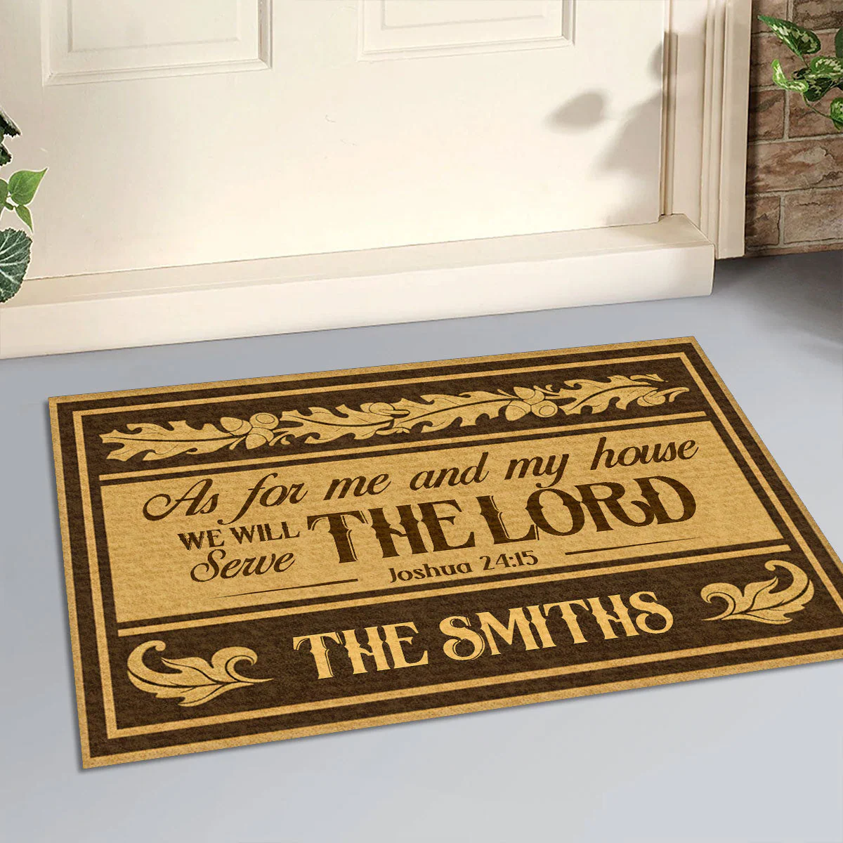 As For Me And My House We Will Serve The Lord - Personalized Doormat HL128 - Image 3
