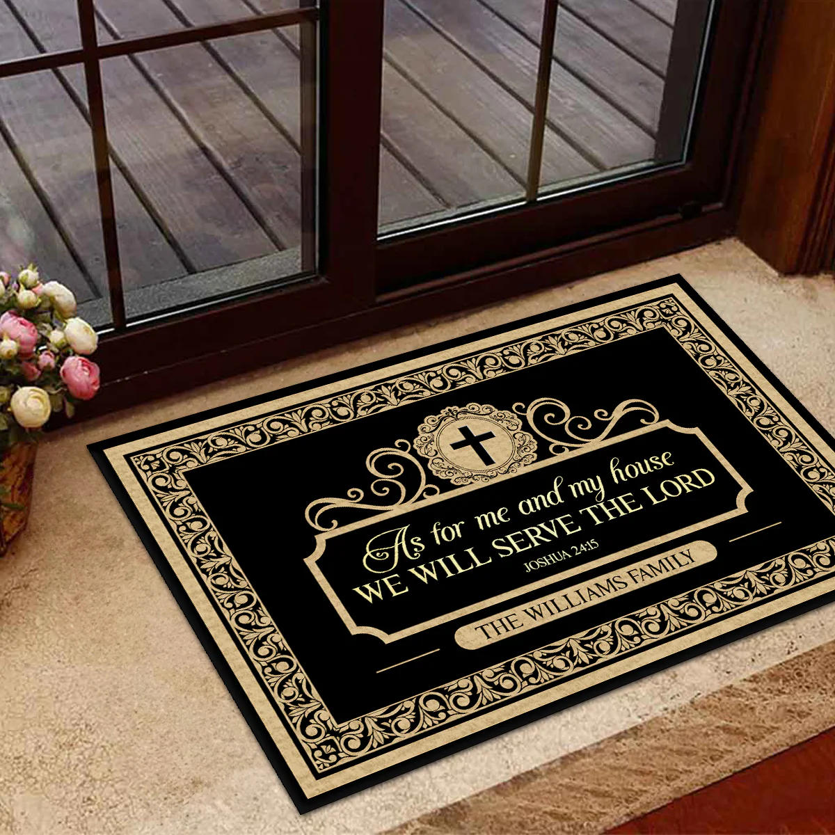 As For Me And My House We Will Serve The Lord - Personalized Doormat TD118 - Image 5