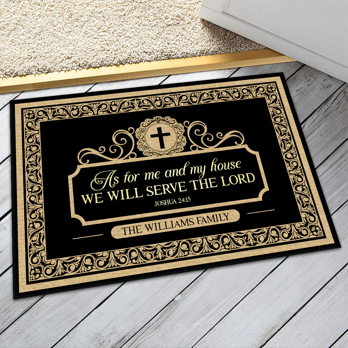 As For Me And My House We Will Serve The Lord - Personalized Doormat TD118 - Image 6
