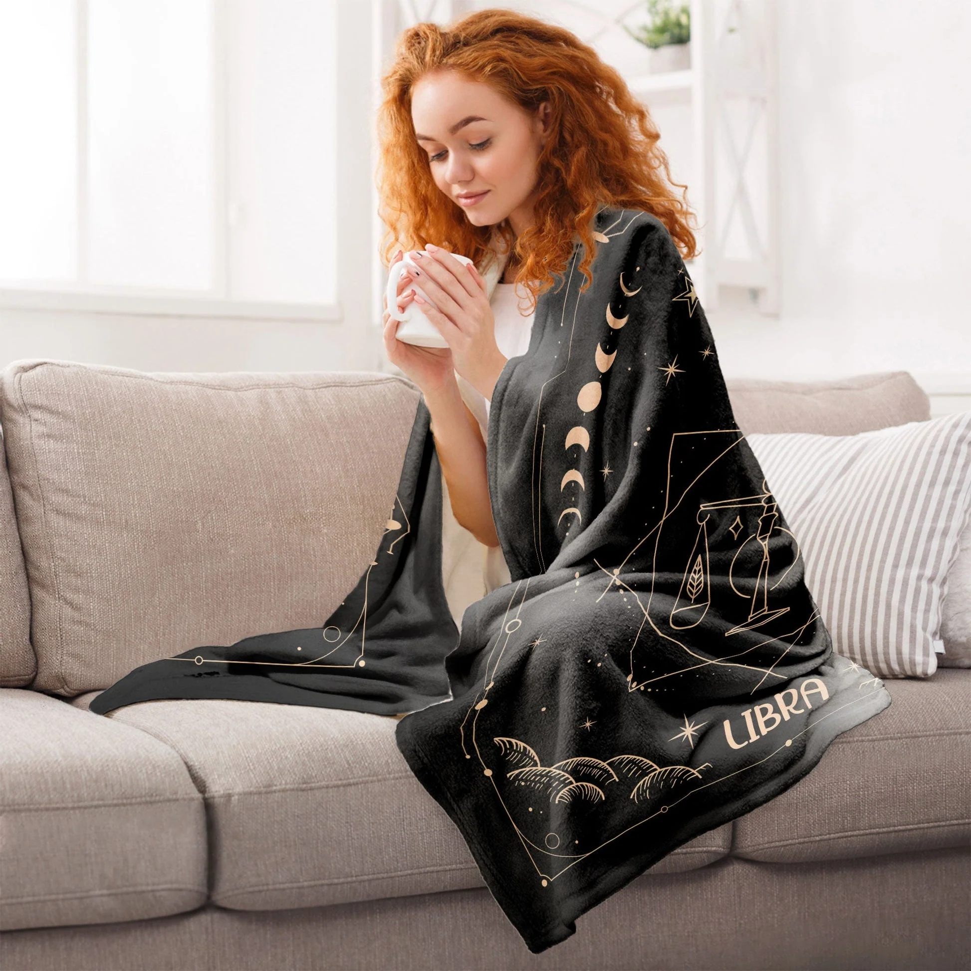 Astrology Celestial Zodiac - Personalized Blanket - Gift For Girls, Women HD95 - Image 4