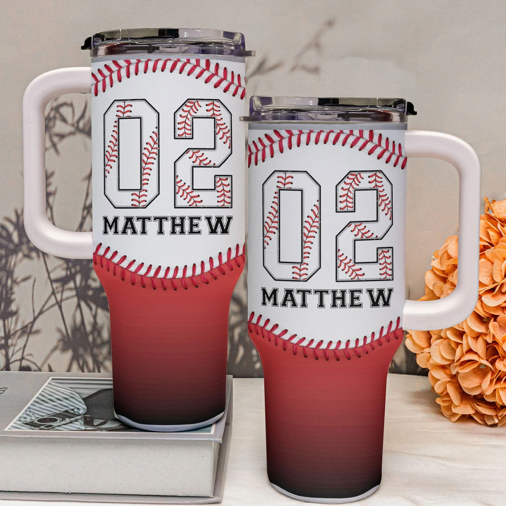 Baseball Gradient - Personalized Stainless Steel Tumbler - Gift For Baseball Lovers, Baseball Team, Family Members NA94 - Image 3