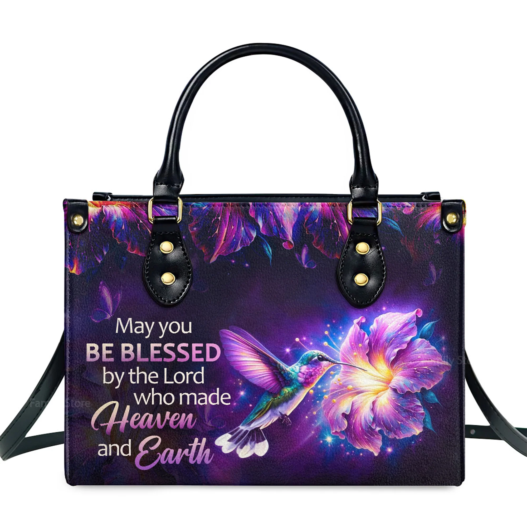 Be Blessed - Thoughtful Gift For Christians - Personalized Leather Handbag With Handle - AT4080951 - Image 2