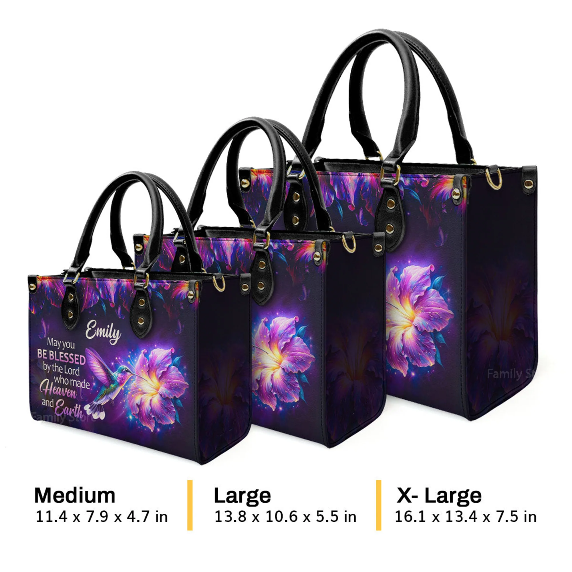Be Blessed - Thoughtful Gift For Christians - Personalized Leather Handbag With Handle - AT4080951 - Image 4