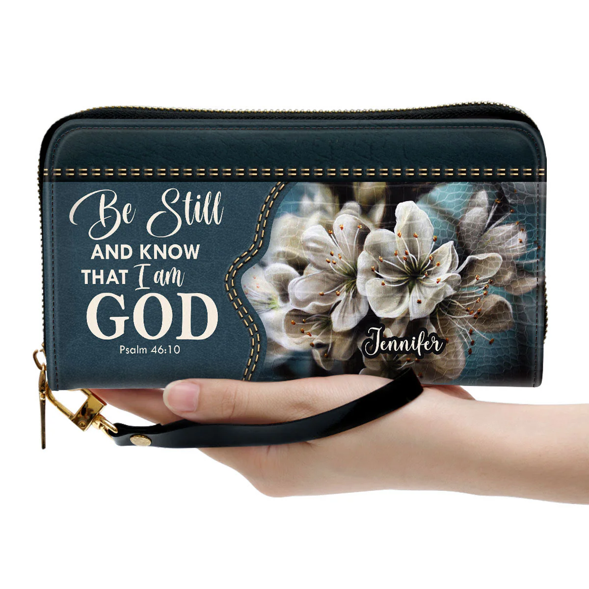 Be Still And Know That I Am God - Personalized Leather Long Wallets - AT4081344 - Image 4
