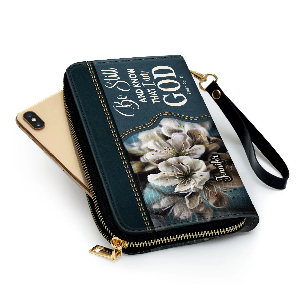 Be Still And Know That I Am God - Personalized Leather Long Wallets - AT4081344 - Image 5