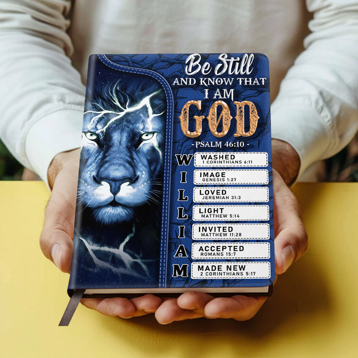 Be Still And Know That I Am God - Personalized Leather Cover Notebook - Gift For Him HL128 CU5103025 - Image 4