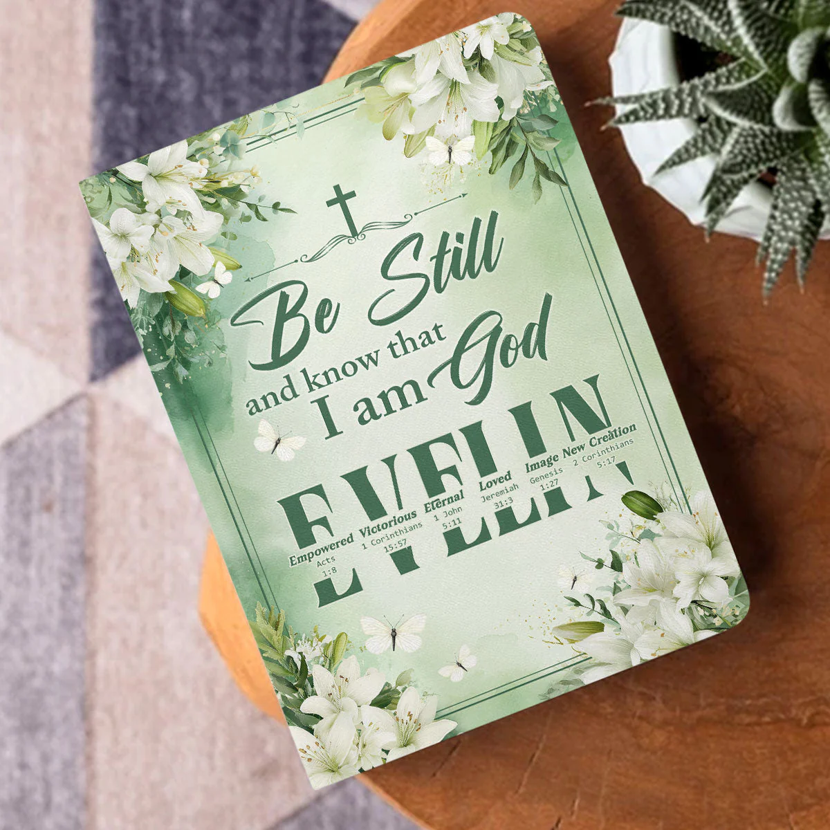Be Still And Know That I am God - Personalized Leather Cover Notebook | TD118 - Image 3