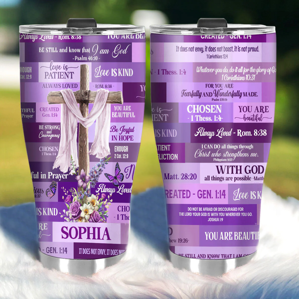 Be Still And Know That I Am God - Personalized Stainless Steel Tumbler - Image 2