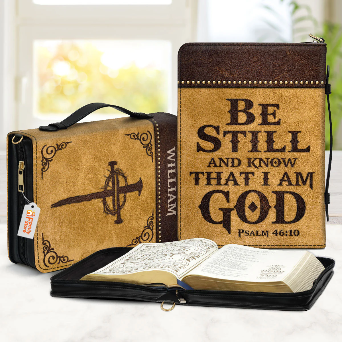 Be Still And Know That I Am God - Thoughtful Gift For Christians - Personalized Bible Covers - AT4082463 - Image 2