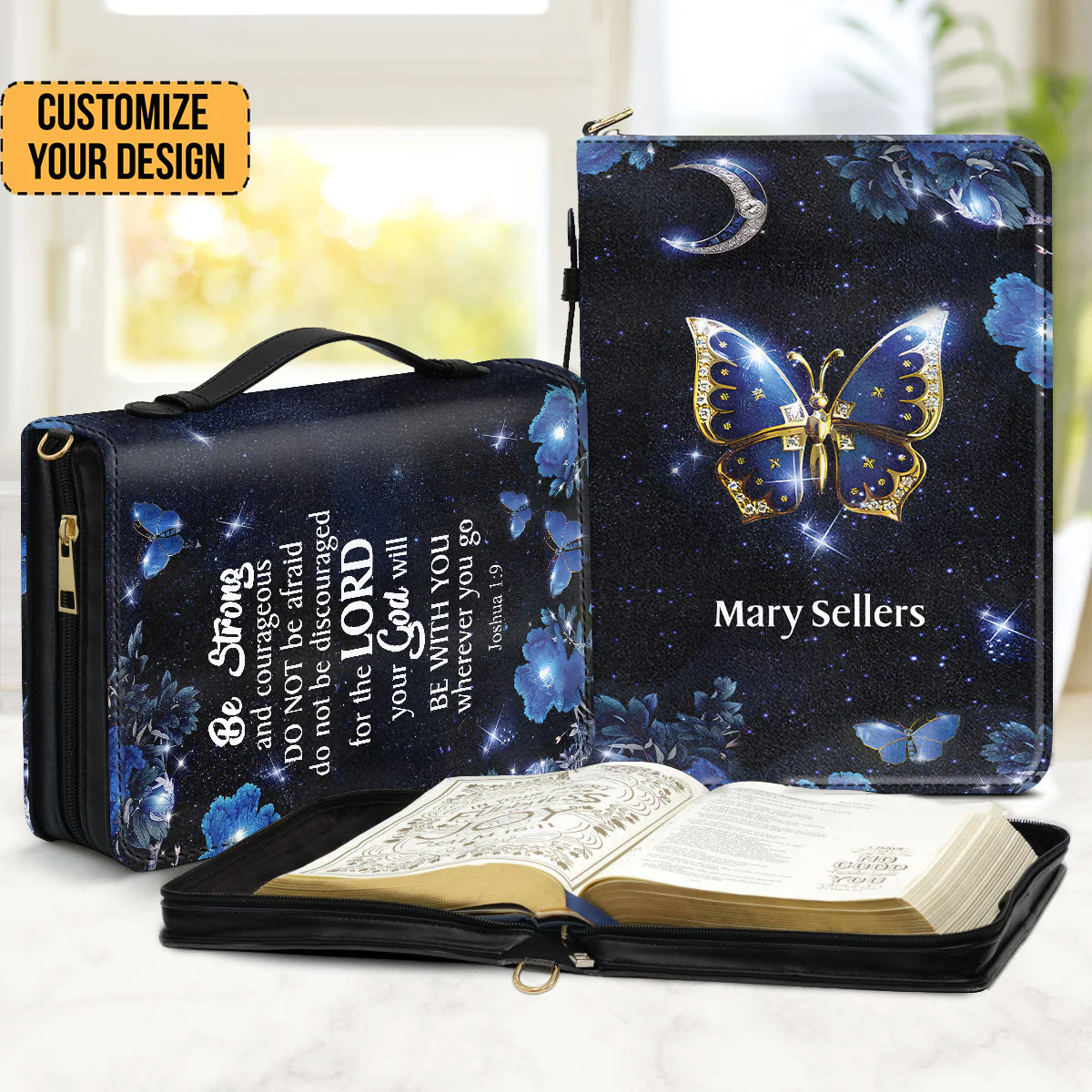 Be Strong And Courageous - Thoughtful Gift For Christians - Personalized Bible Covers - AT4080715
