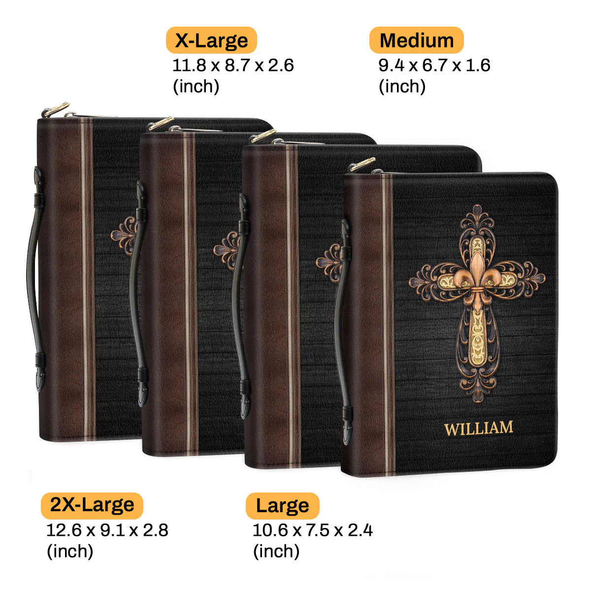Be Strong And Let Your Heart Take Courage - Beautiful Personalized Bible Covers - AT4082464 - Image 6