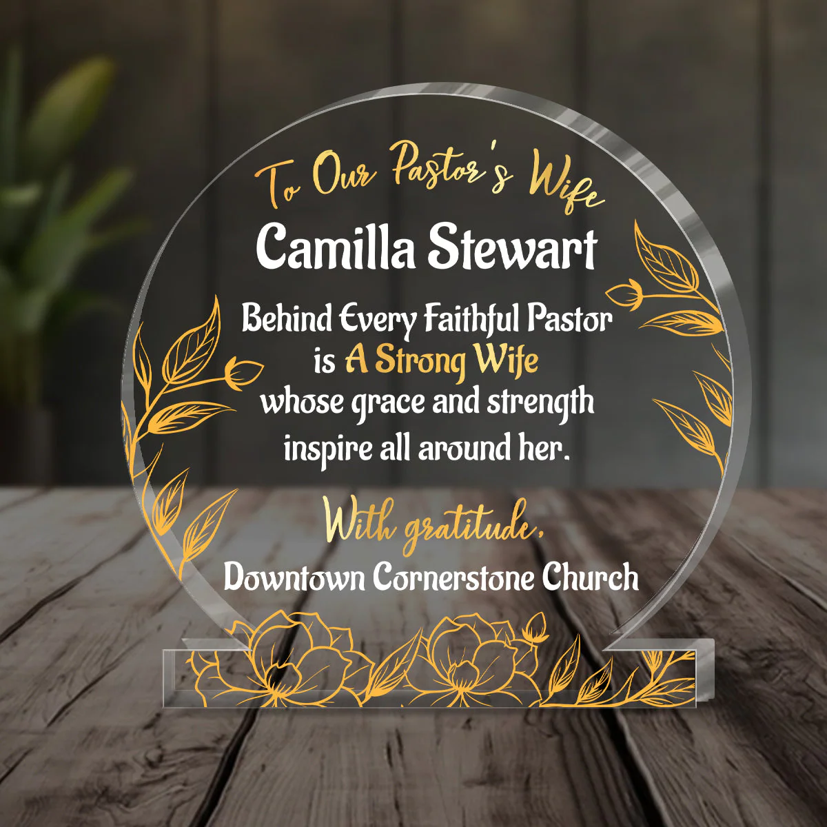 Behind Every Faithful Pastor - Personalized Acrylic Plaque TD118 - Image 4