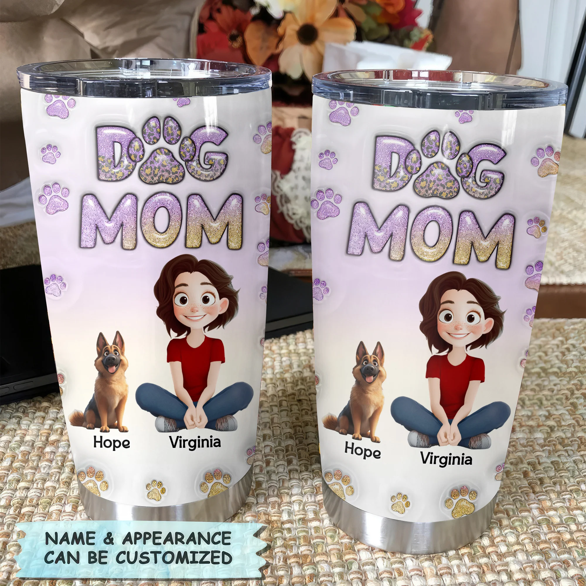 Being A Dog Mom is Like Being A Mom 3D Inflated Effect Cartoon Dog - Personalized Tumbler Cup - Gift for Pet Owners, Pet Lovers, Dog Mom | CLP15 NH96 - Image 4