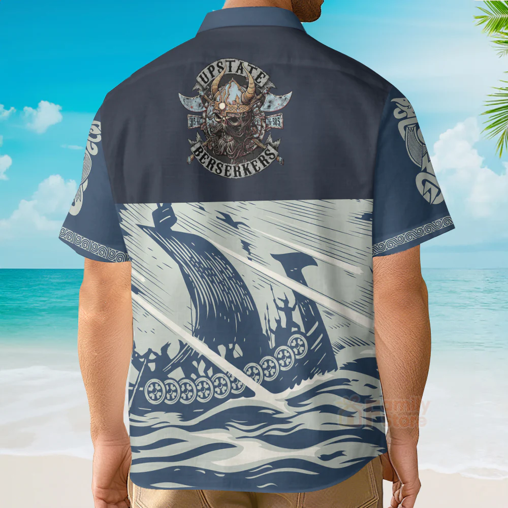 Viking Personalized Custom Name Hawaiian Shirt - Image 4