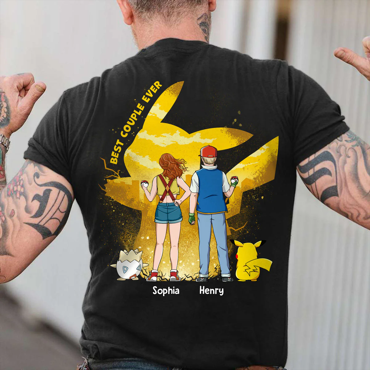 Best Couple Ever - Together Since... - Personalized Shirt 2 Side T-Shirt - Gift For PoMo Couple, Valentine, Anniversary | CL59 HH01 - Image 2