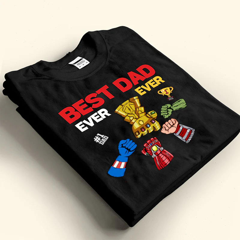 Best Dad Ever Ever Hero Hand Champions Cup - Personalized Shirt - Image 3