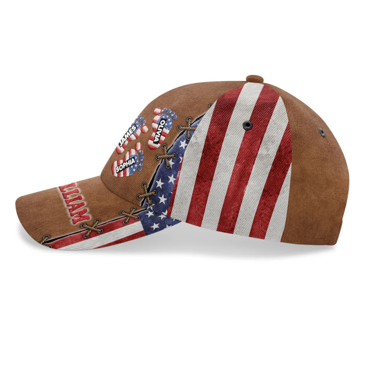 Best Dad Ever - Personalized Classic Cap - Patriotic Gift For Dad, Grandpa - Image 4