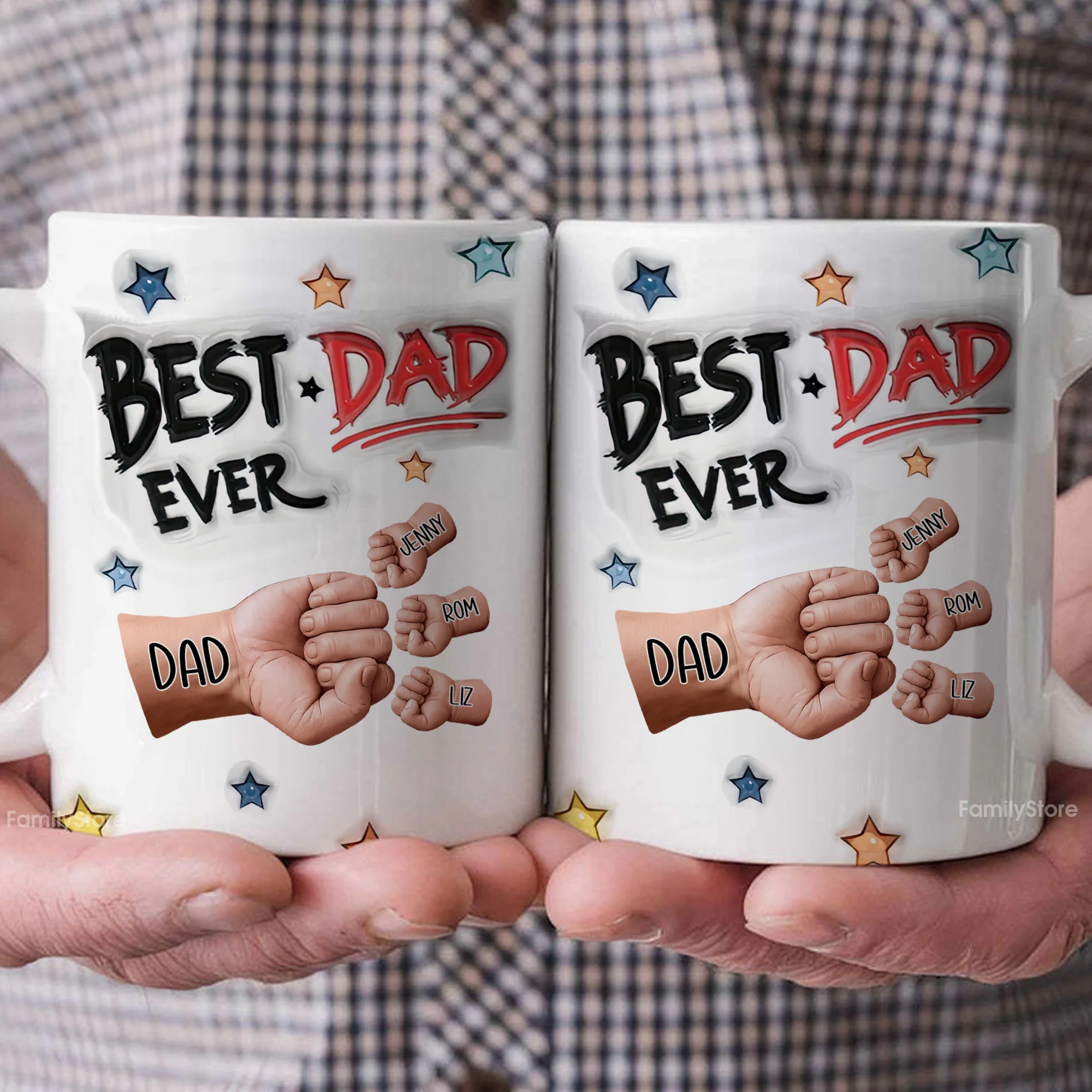 Best Dad Ever - Personalized Mug - Gift for Dad, Grandpa Father's Day | GR27 DUC4 - Image 3