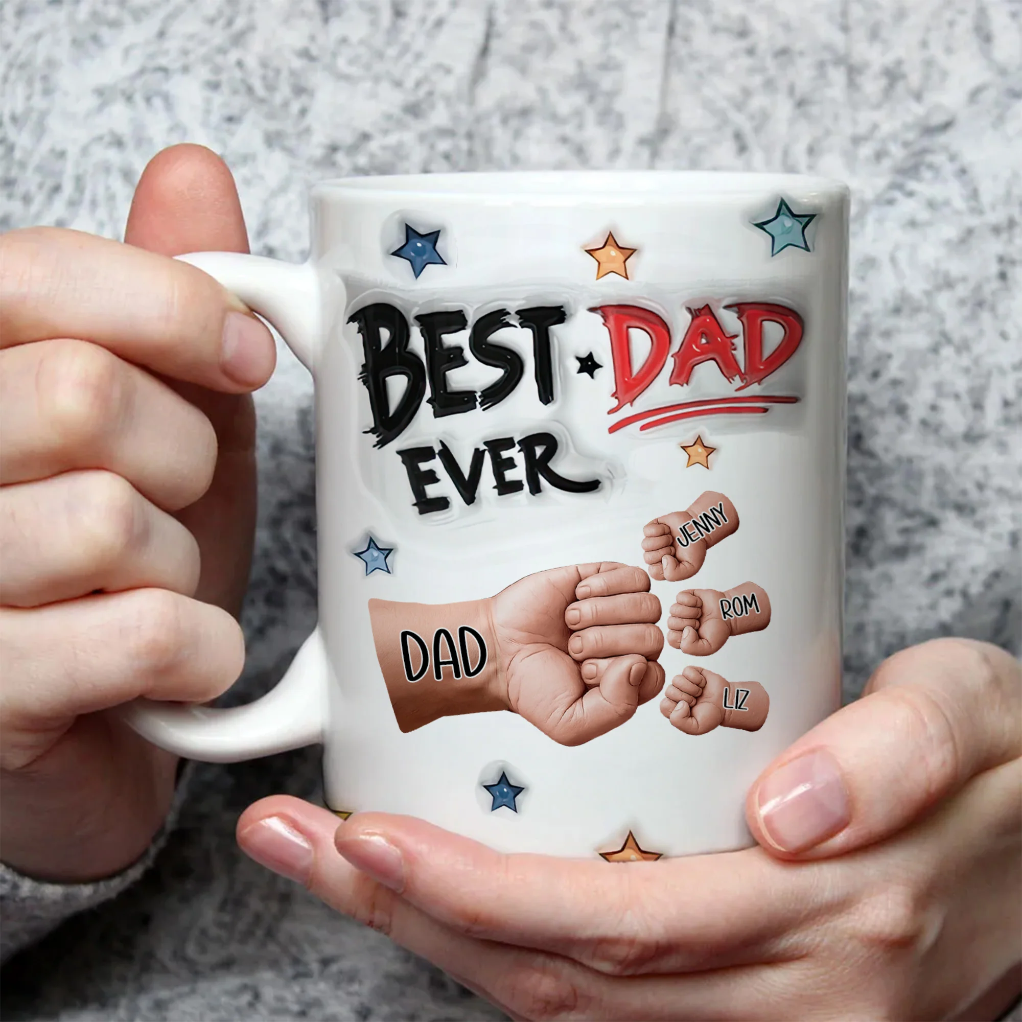 Best Dad Ever - Personalized Mug - Gift for Dad, Grandpa Father's Day | GR27 DUC4 - Image 4