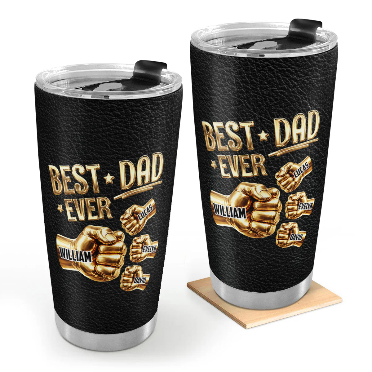 Best Dad Ever - Personalized Tumbler - Gift For Dad, Grandpa