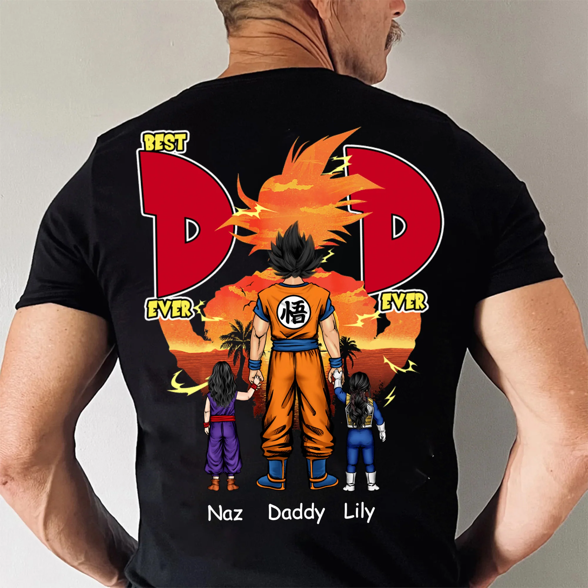 DrBa Best Dad Ever Two Side - Gift For Dad - Personalized Tshirt CL03 - Image 4
