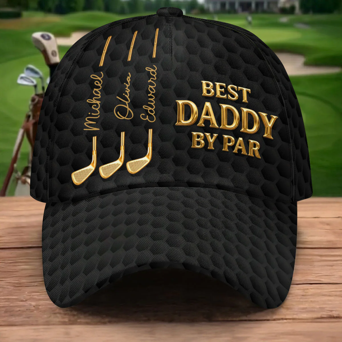 Best Daddy By Par Golf - Personalized Classic Cap - Gift For Dad, Grandpa, Golf Lovers - Image 2