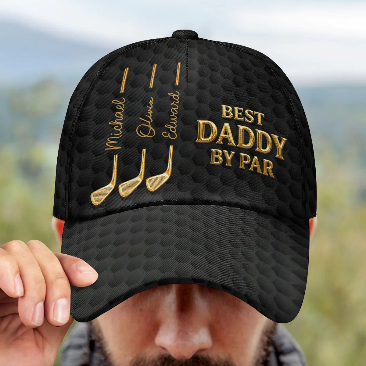 Best Daddy By Par Golf - Personalized Classic Cap - Gift For Dad, Grandpa, Golf Lovers - Image 3