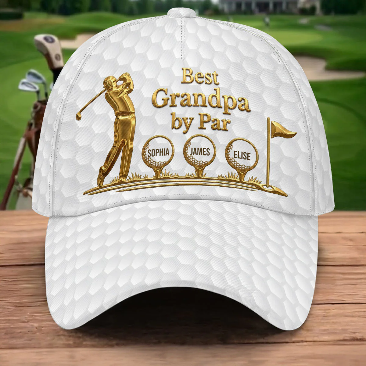 Best Grandpa By Par - Personalized Classic Cap - Gift For Dad, Grandpa, Golf Lovers - Image 2